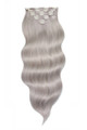 Silver Fox - Luxurious 24" Silk Seamless Clip In Human Hair Extensions 280g